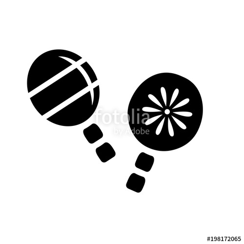 500x500 Maracas Vector Icon Stock Image And Royalty Free Vector