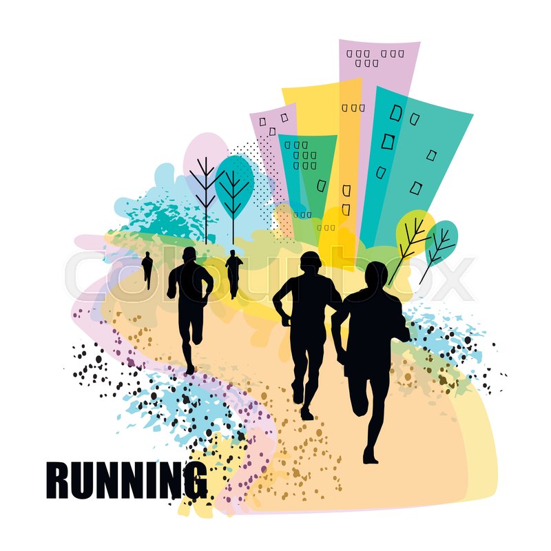 800x800 Vector Illustration Of Running People Stock Vector Colourbox