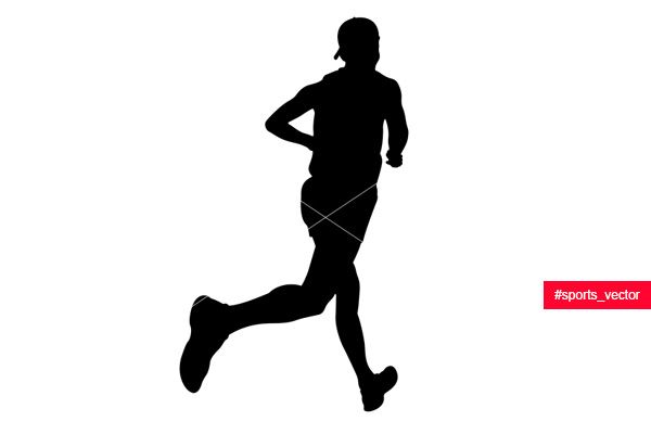 600x400 Athlete Runner In Cap Running Marathon Vector Illustration