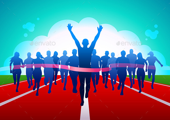 590x417 Marathon Vector Characters From Graphicriver