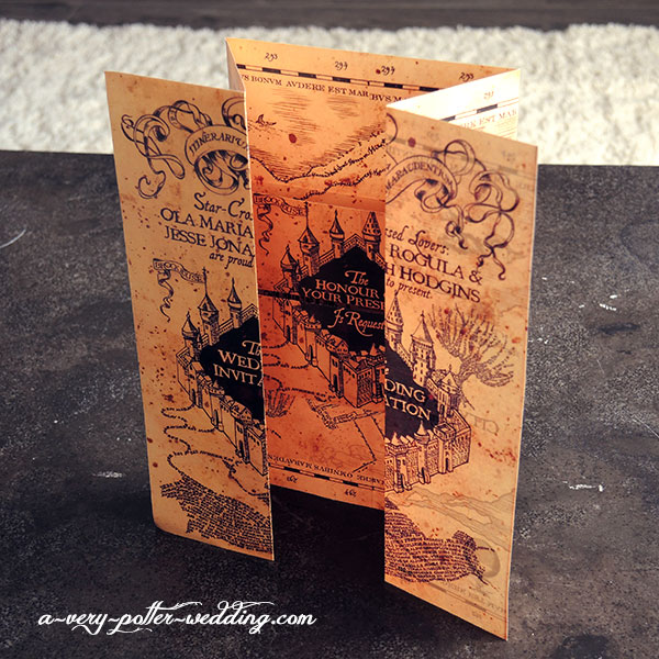 600x600 Marauder's Map Wedding Invitations A Very Potter Wedding
