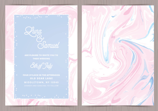 632x443 Vector Marble Effect Wedding Invite Free Vector Download