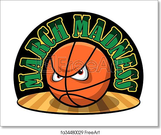 560x470 Free Art Print Of March Madness Vector Illustration Of A March