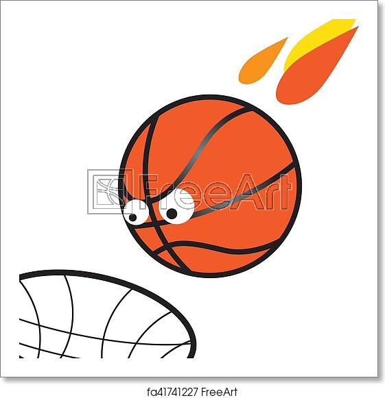 561x581 Free Art Print Of March Madness Basketball Illustration March
