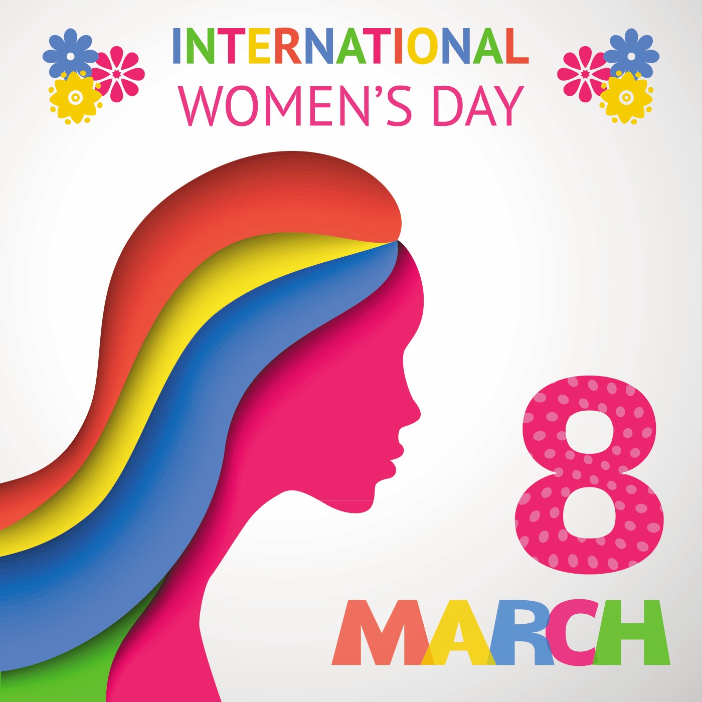 1400x1400 International Women's Day March Vectors Themes Greetings Cards
