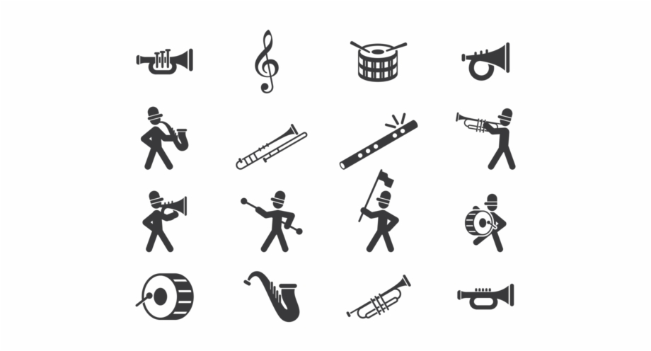 Marching Band Icons Vector 920x496 Marching Band Icons Vector