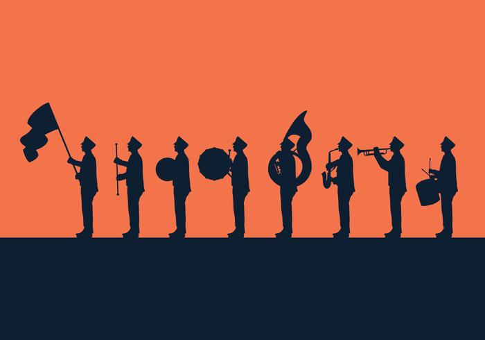 Marching Band Parade Silhouette 700x490 Marching Band Parade Silhouette