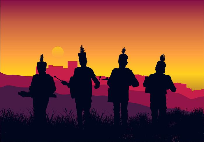 Marching Band Silhouette Country Free Vector 700x490 Marching Band Silhouette Country Free Vector