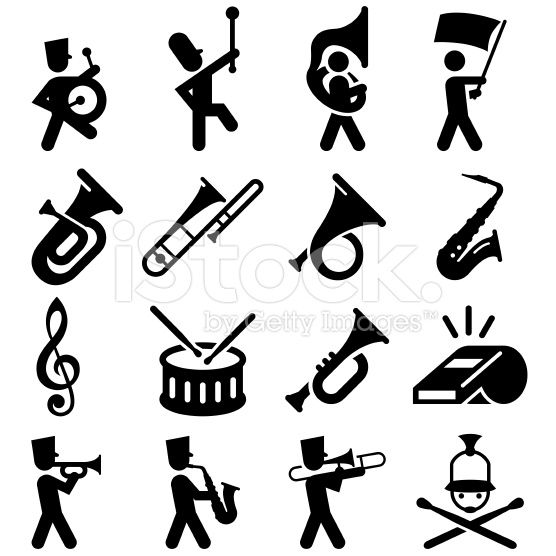 Marching Band Icons Professional Clip Art For Your Print Or Web 556x556 Marching Band Icons Professional Clip Art For Your Print Or Web