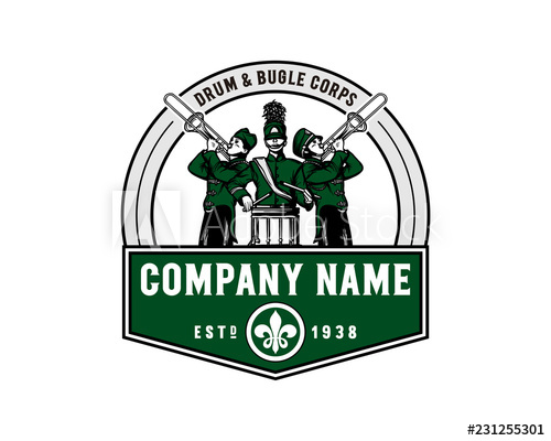 500x400 Hand Drawing Vector Marching Band Club Playing Music With A Drum