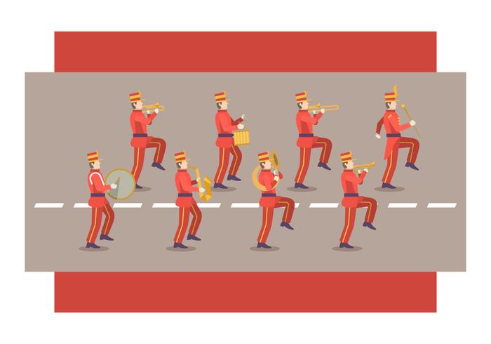 700x490 Free Marching Band Vector Illustration