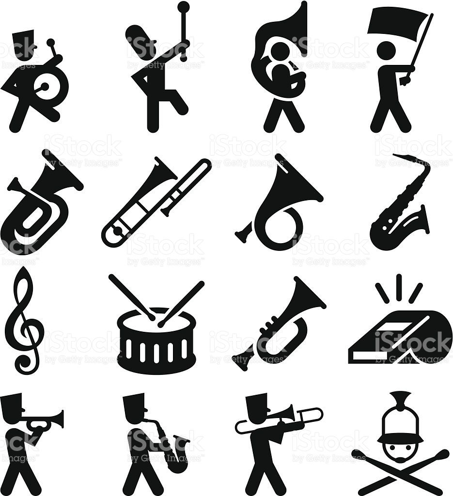 935x1024 Marching Band Icons Professional Clip Art For Your Print Or Web