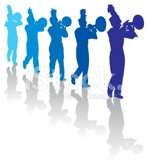 494x556 Marching Band Silhouette Clipart Free Cliparts Download