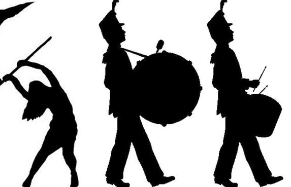 573x369 Collection Of 'silhouette Marching Band' Download More Than