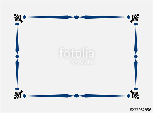 500x371 Marco Elegante De Color Azul Stock Image And Royalty Free Vector