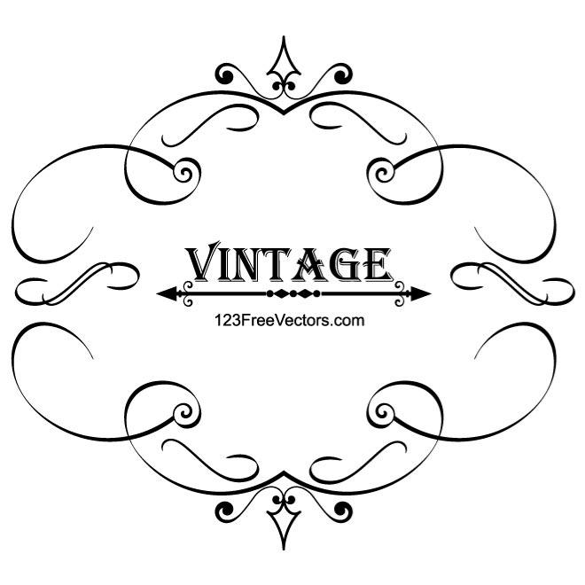 660x660 Retro Frame Vector Graphics