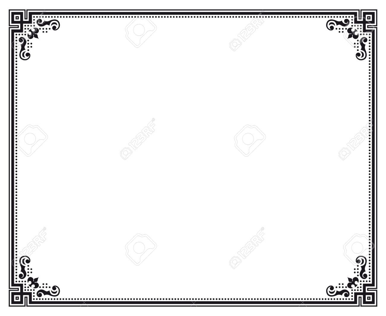 1300x1065 Art Deco Frame Free Vector