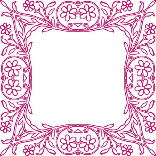 Download Flower Border Png Transparent Image 500x500 Download Flower Border Png Transparent Image