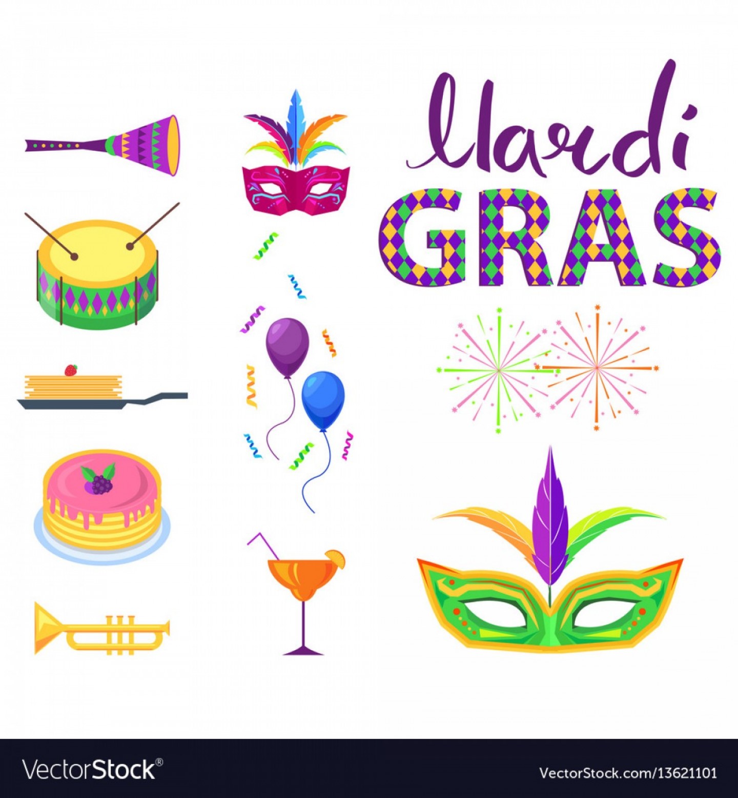 Download Mardi Gras Beads Vector at Vectorified.com | Collection of ...