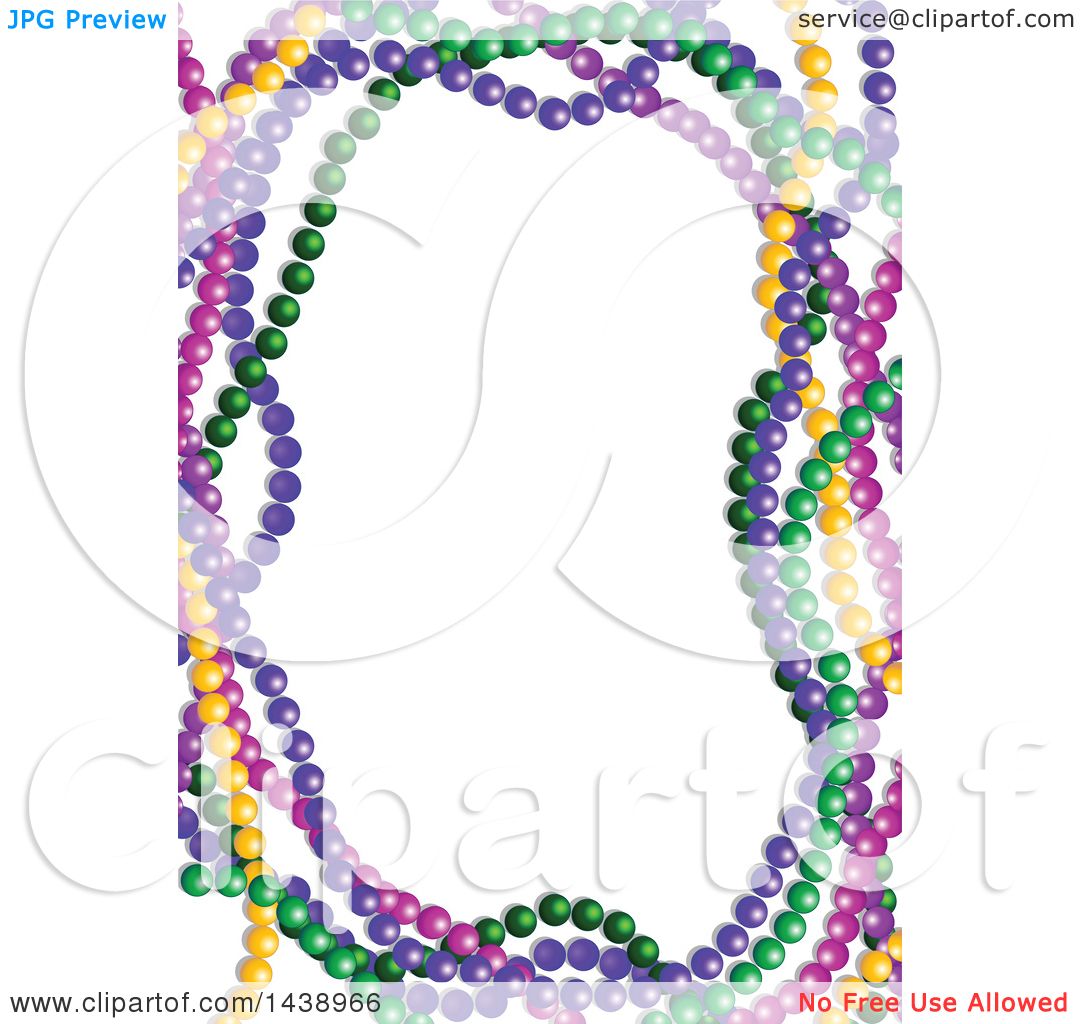 1080x1024 Clipart Of A Border Of Colorful Mardi Gras Beads