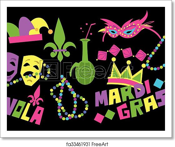 560x470 Free Art Print Of Mardi Gras Vector Icon Mardi Gras Beads, Mardi