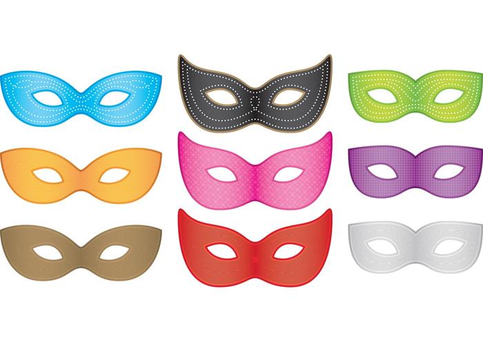 700x490 Mardi Gras Masks Vectors