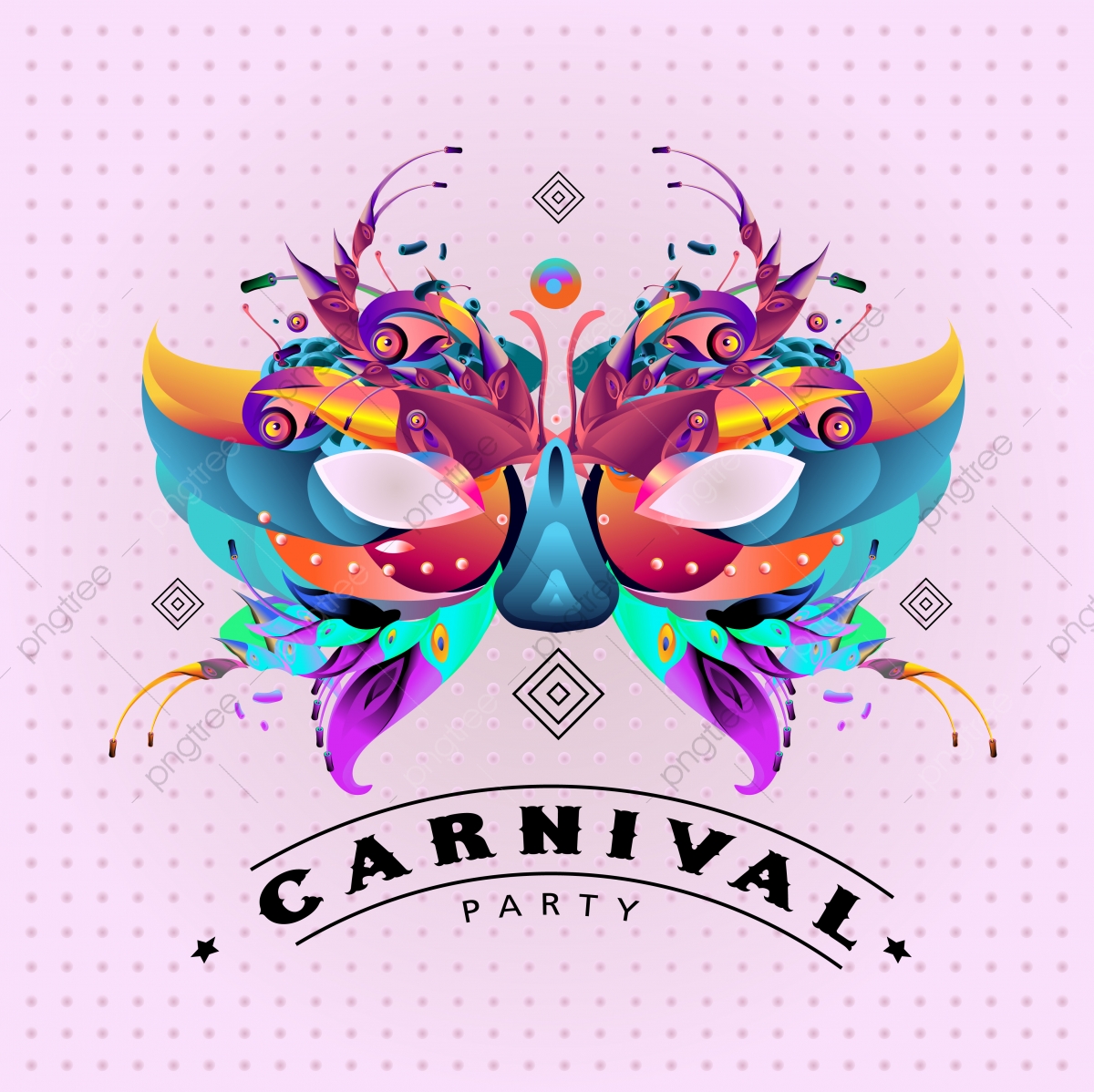 1200x1198 Vector Colorful Illustration Of Carnival Mask For Mardi Gras Party