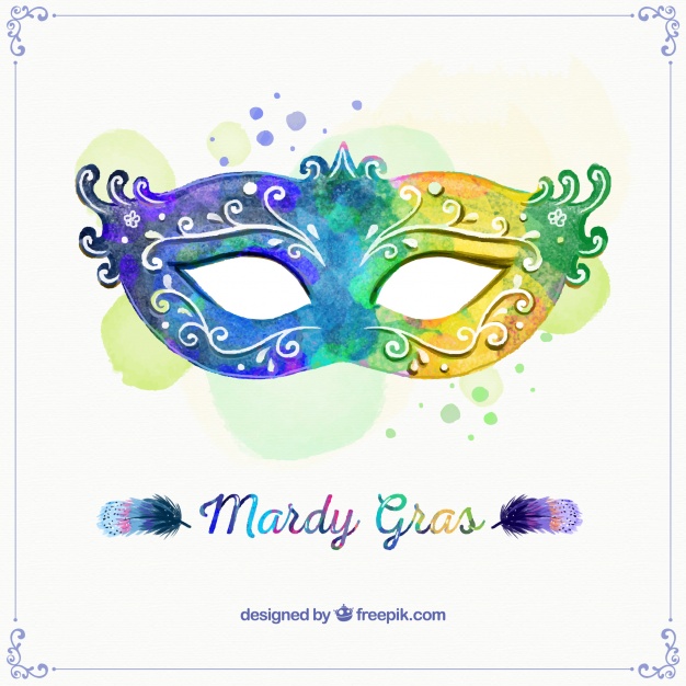 626x626 Elegant Mardi Gras Carnival Mask Background Vector Free Download