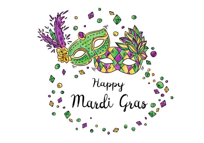 700x490 Happy Mardi Gras Festival Design Vector