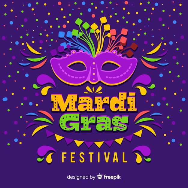626x626 Mardi Gras Carnival Background Vector Free Download