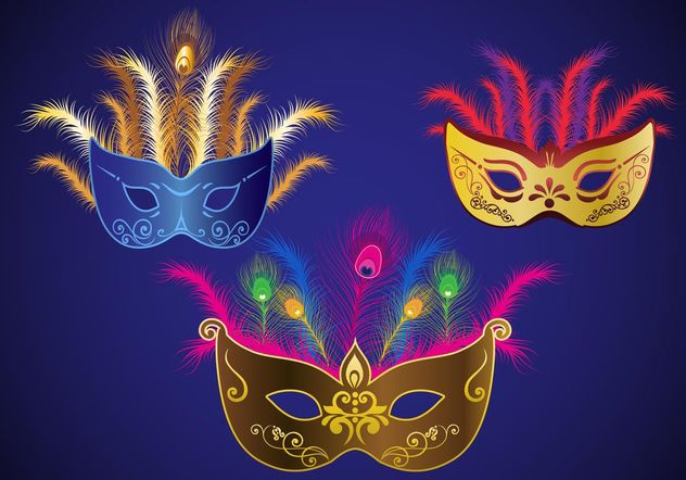 632x442 Mardi Gras Vector Masks Free Vector Download Cannypic
