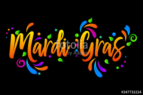 500x334 Mardi Gras Vector Isolated Illustration On Black Background Stock