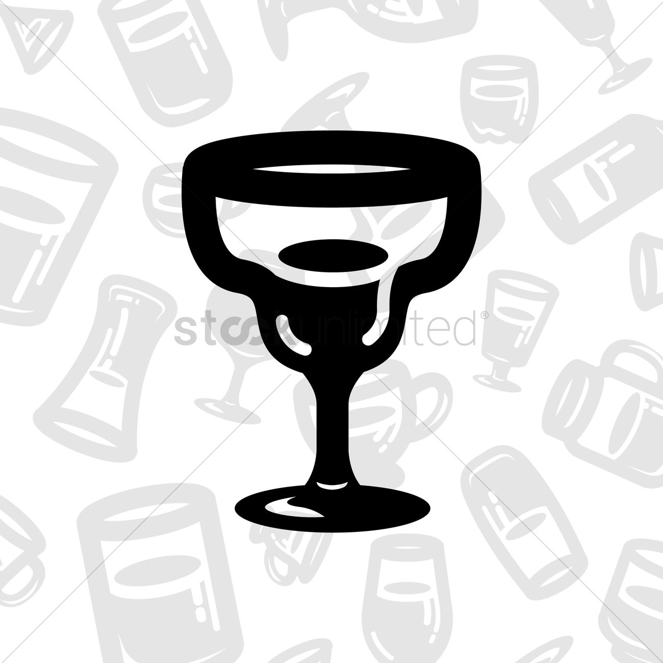 1300x1300 Margarita Glass Vector Image
