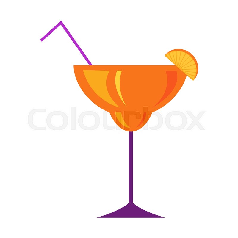 800x800 Margarita Glass With Citrus Slice And Stock Vector Colourbox
