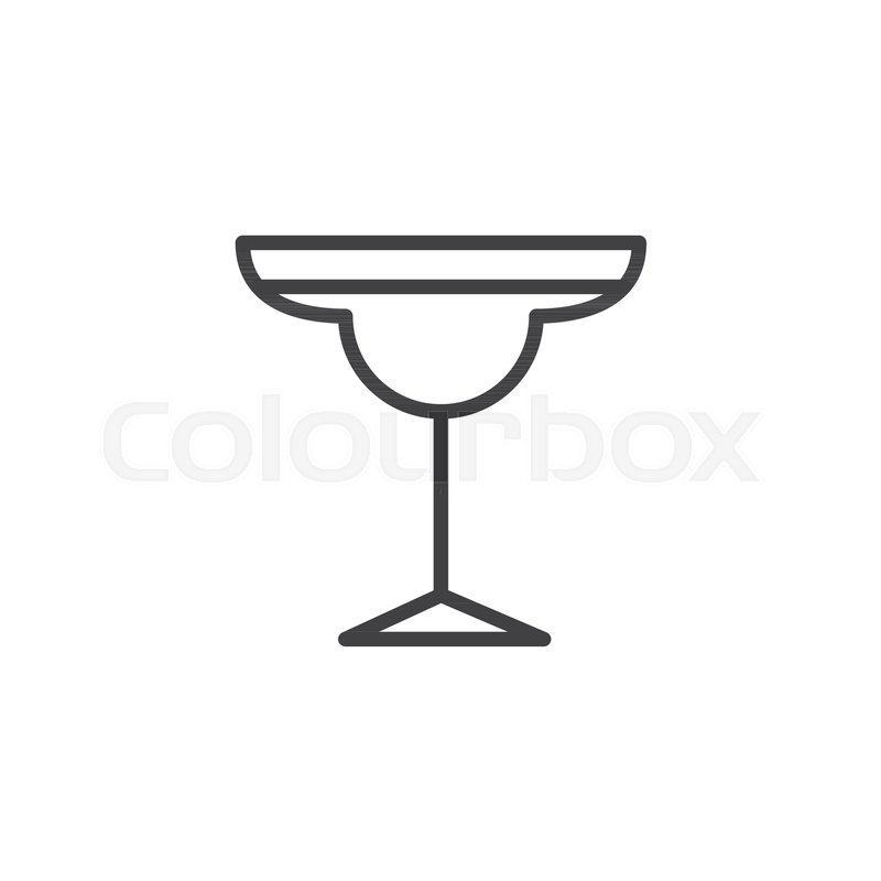 800x800 Cocktail Margarita Glass Line Icon, Stock Vector Colourbox