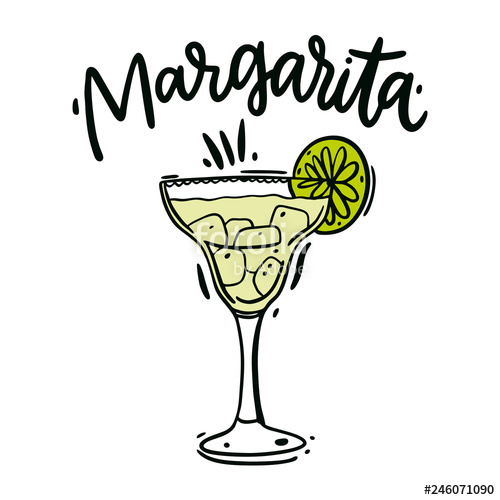 Classics Margarita Hand Drawn Vector Illustration And Lettering 500x500 Classics Margarita Hand Drawn Vector Illustration And Lettering