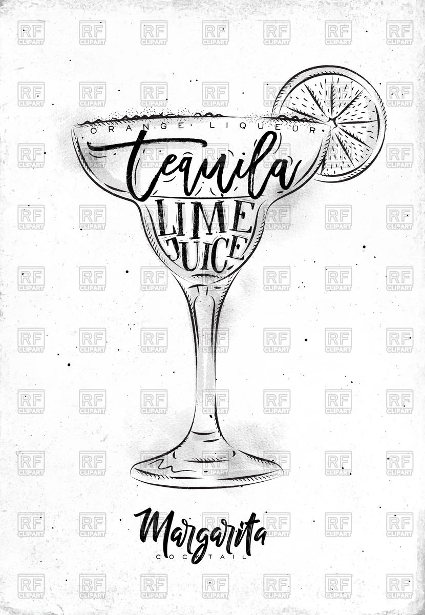 Margarita Cocktail With Lettering Liqueur, Tequila And Lime Juice 830x1200 Margarita Cocktail With Lettering Liqueur, Tequila And Lime Juice