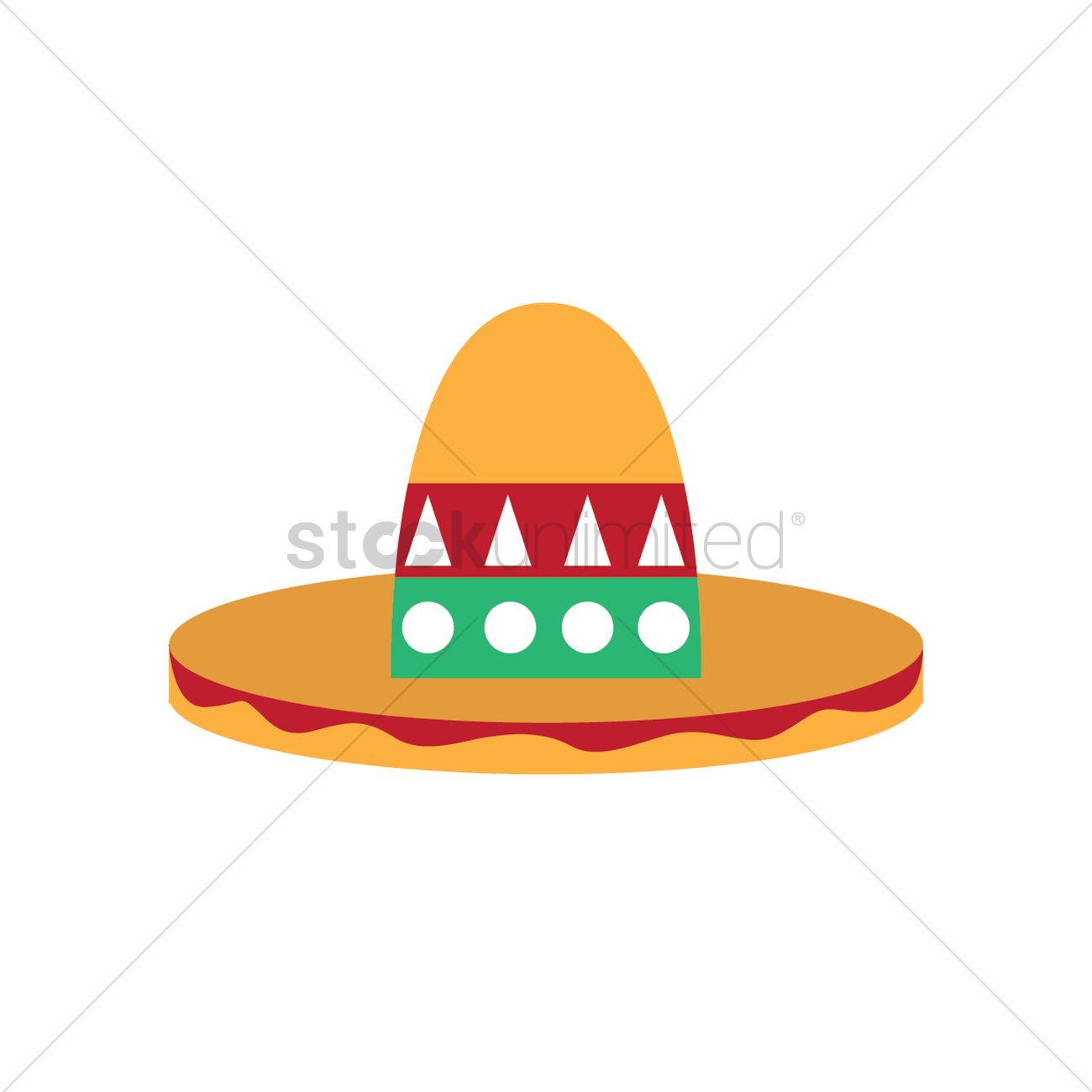 1300x1300 Sombrero Hat Vector Image