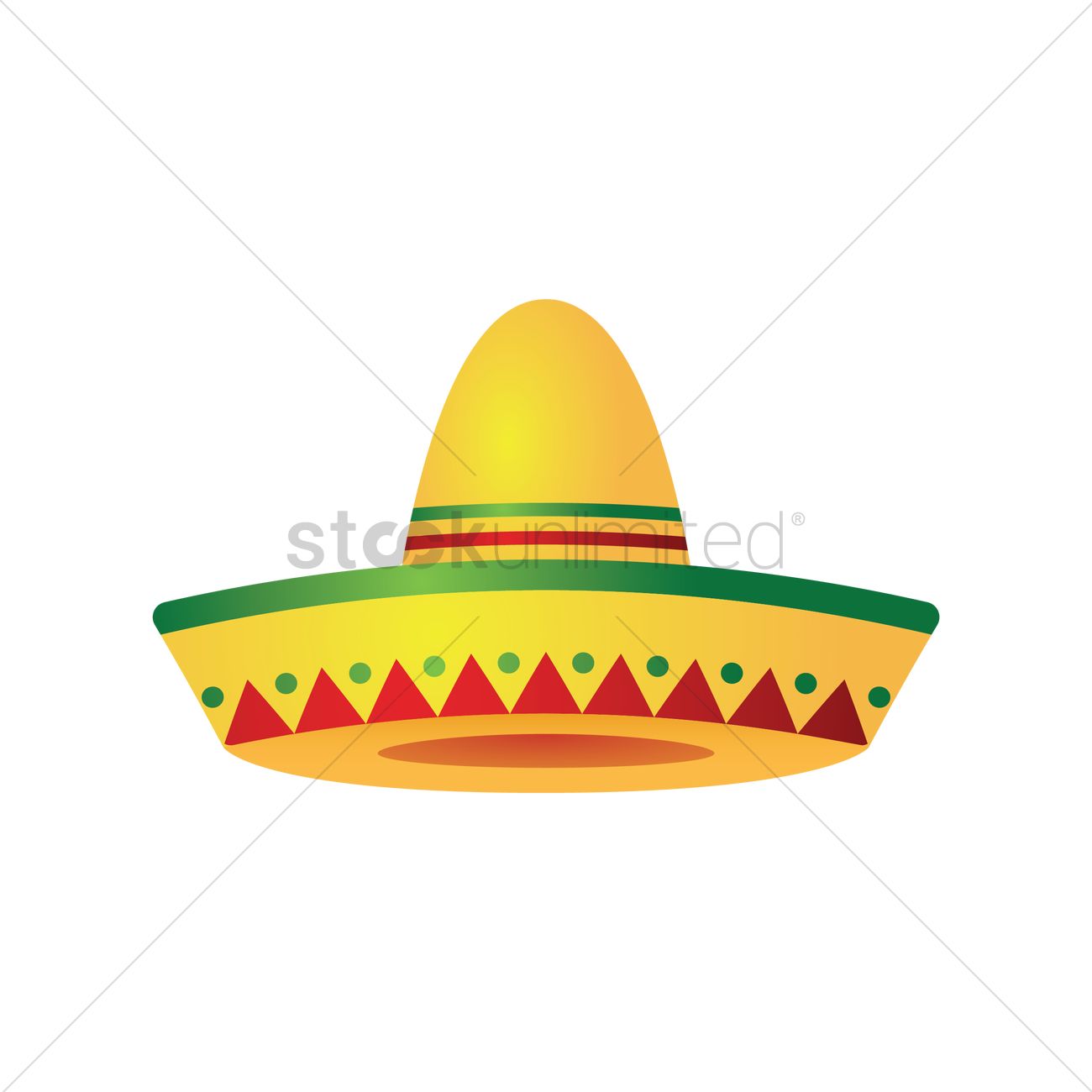 1300x1300 Sombrero Hat Vector Image