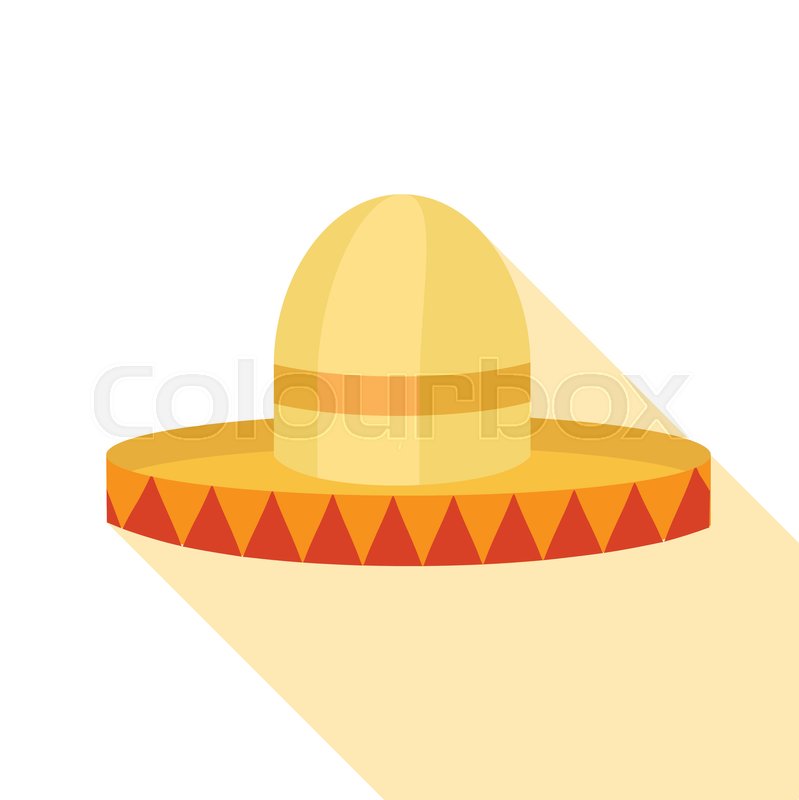 799x800 Sombrero Hat Icon Flat Illustration Stock Vector Colourbox