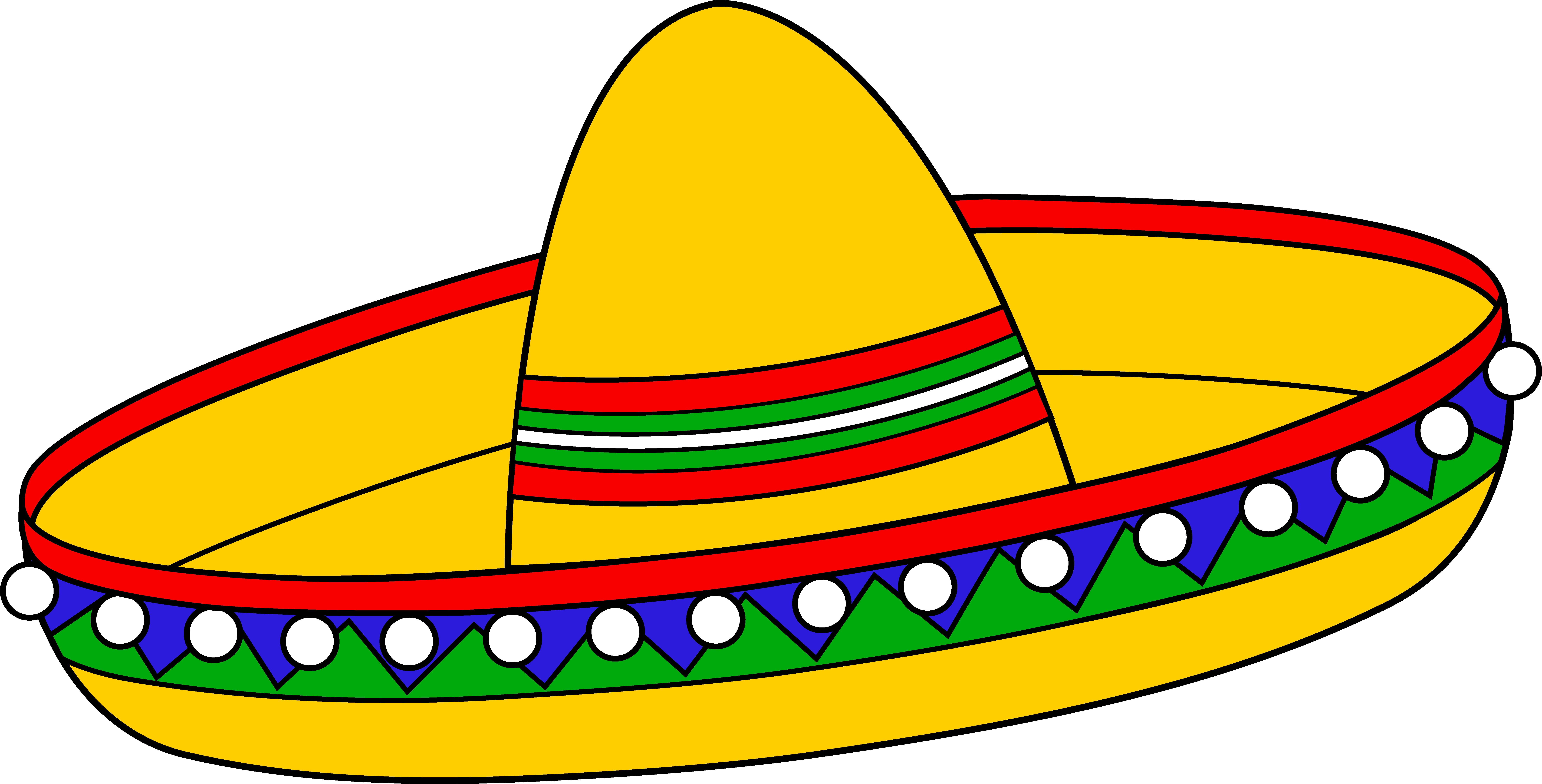 8783x4467 Mariachi Hat Clipart