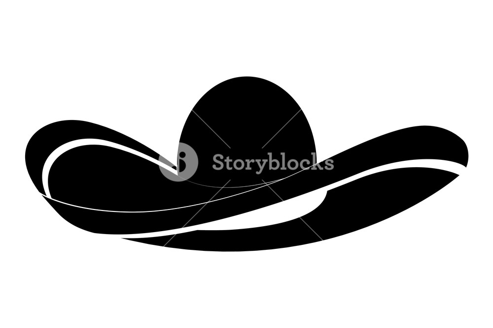 1000x667 Mexican Icon Mariachi Hat Cartoon Vector Illustration Graphic