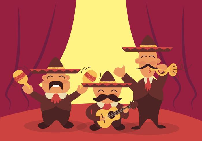700x490 Mariachi Cartoon Funny Illustration Vector