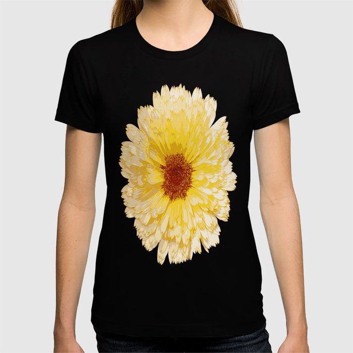 Beautiful Yellow Marigold Vector Isolated T Shirt 700x700 Beautiful Yellow Marigold Vector Isolated T Shirt