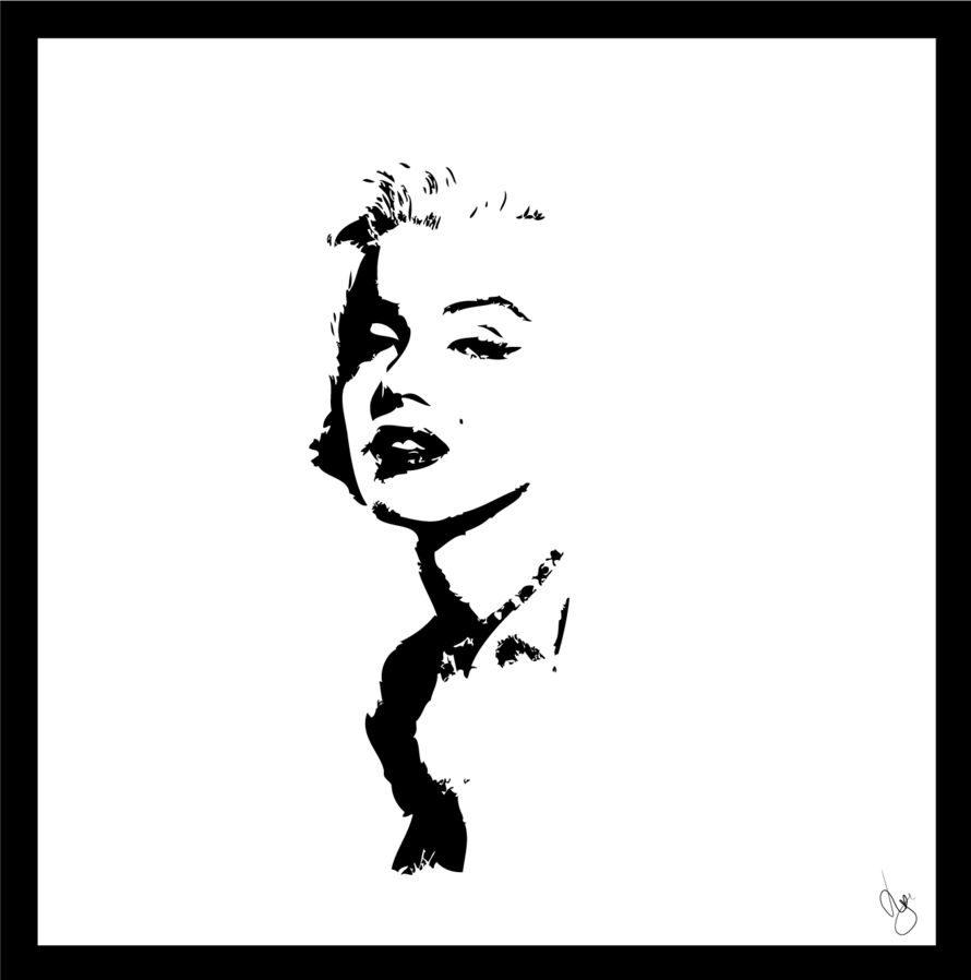 Marilyn Monroe Silhouette Vector. 