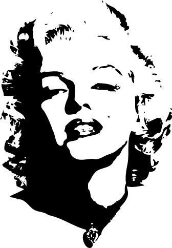 336x484 Marilyn Monroe Silhouette Decals Car Window Decals
