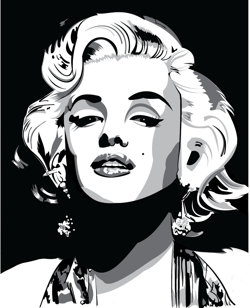 814x1002 Marilyn Monroe Vector Drawing On Behance Resources Drawings