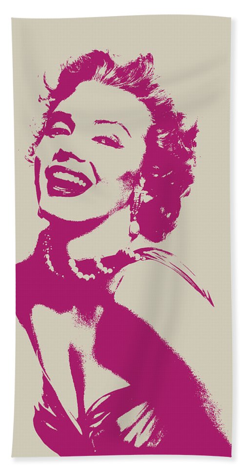 500x967 Marilyn Monroe Vector Pop Art Portrait Beach Towel For Sale