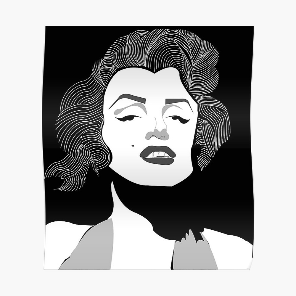 1000x1000 Marilyn Monroe Vector Poster