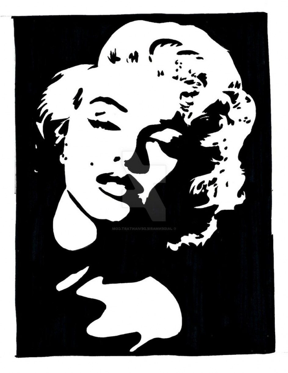 943x1220 Marilyn Monroe Black And White Drawing Catchsplace